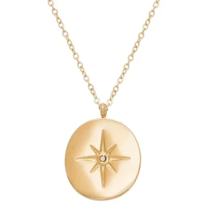 Siloé Collier triple rangs médailles et étoile (doré) New