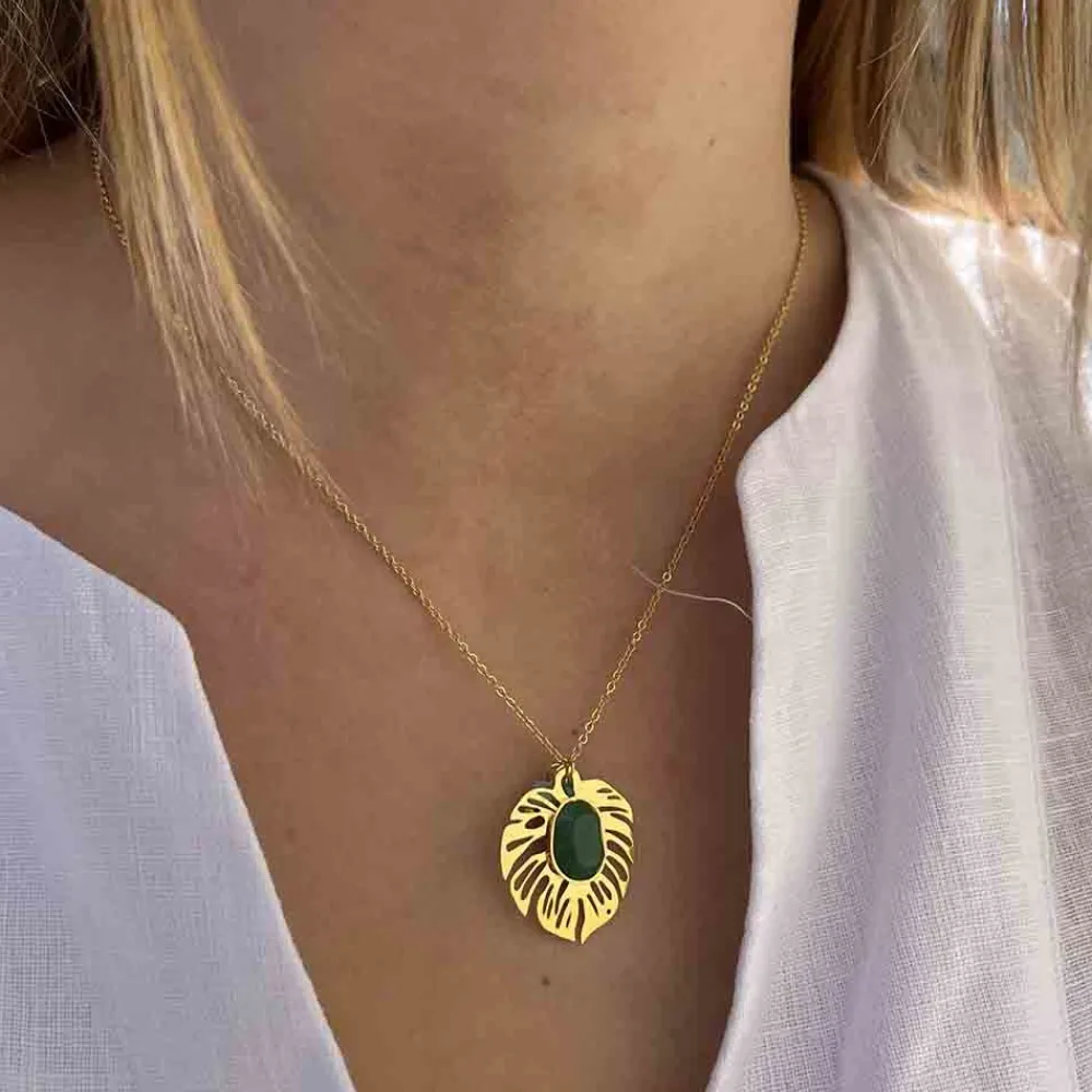 collier_tropical_vert_1.webp Siloé Collier Tropical Vert Clearance