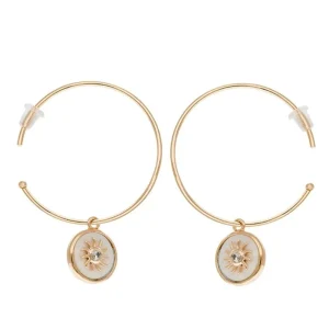 By Jollia Créoles soleil nacre (plaqué or) Discount