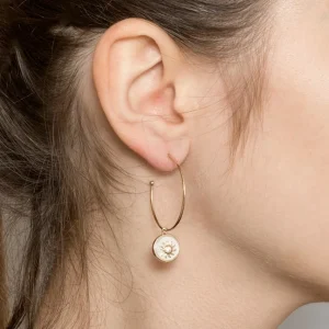 By Jollia Créoles soleil nacre (plaqué or) Discount