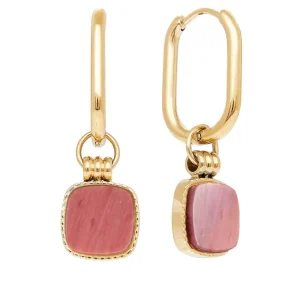 Siloé Créoles Vintage (rhodonite rose) Discount