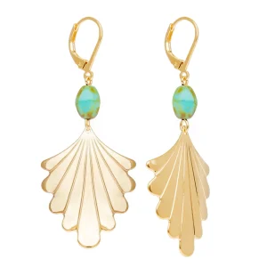 Viadoli Mini créoles pendantes turquoise (doré) Online