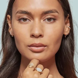 By Jollia Mini créoles zircons et cristal (blanc) Outlet