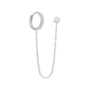 By Jollia Mono boucle chaîne zircons (argent) Online