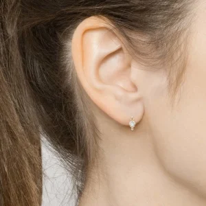 By Jollia Puces d'oreilles cristal unique (plaqué or) Online