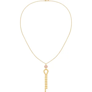 Viadoli Sautoir pierre rose et billes (quartz rose) Best