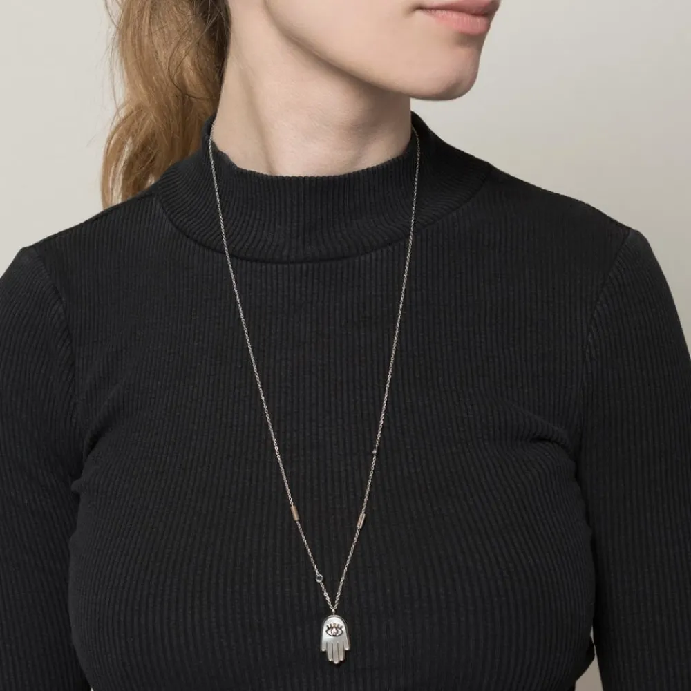 sautoir_talisman_main_nac_3.webp Zag Bijoux Sautoir talisman main nacre et oeil (argenté) Hot